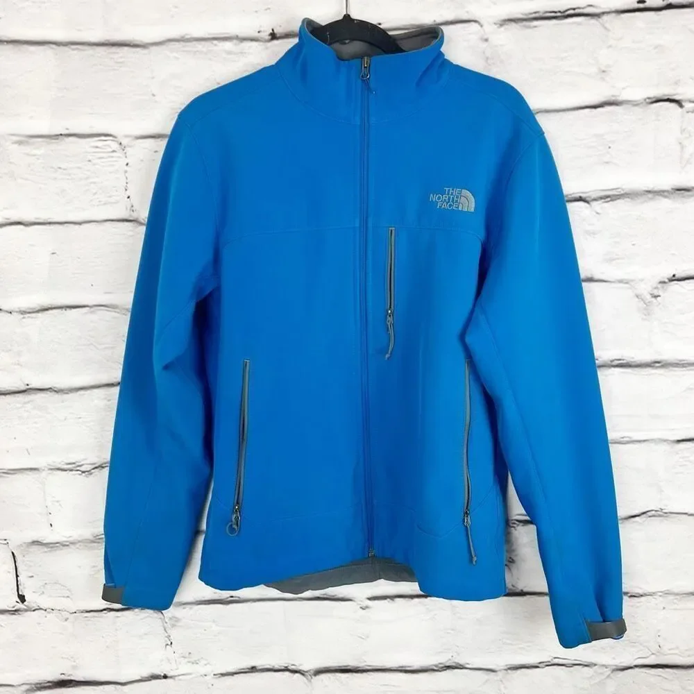 The North Face Men's Blue‎ Softshell Jacket Size S Full Zip